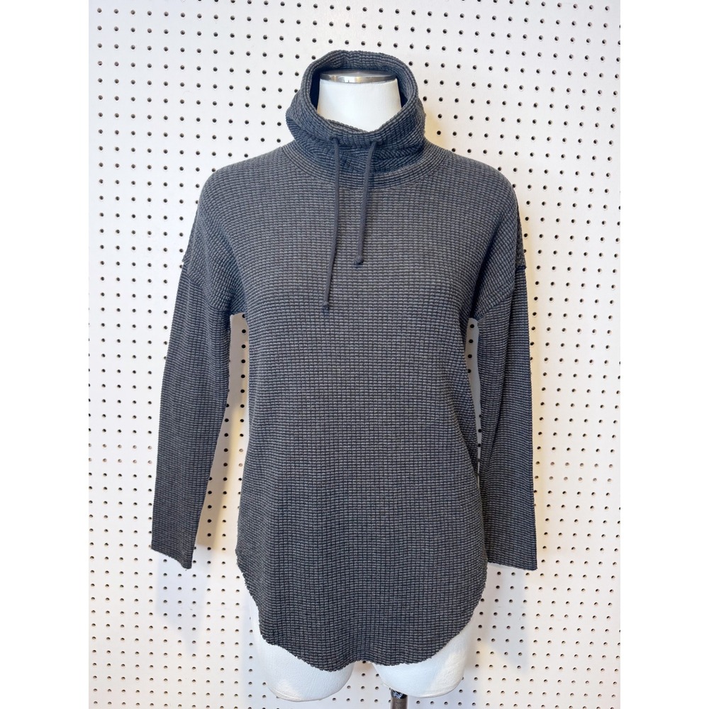 Lilla P | Rounded Hem Mock Neck Top‎ w/ Funnel Neck Sz. XS